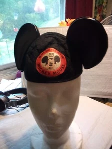 Rare Vintage Mickey Mouse Club Plastic Ears Felt Hat Walt Disney Original 1960’s - Bild 1 von 10