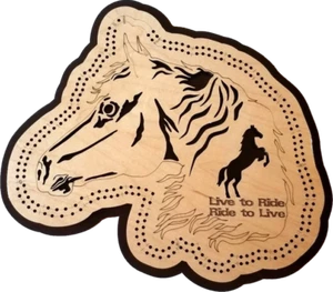 Horse Cribbage Board - Picture 1 of 1