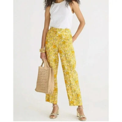 Pantalón de lino J CREW Ingrid Limone (estampado de limón) Foto 1 de 4