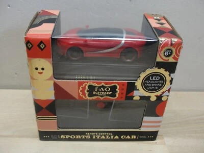 NEW FAO SCHWARZ REMOTE CONTROL SPORTS ITALIA CAR W LED LIGHTS - Image 1 of 2