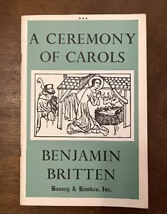 A Ceremony Of Carols For Treble And Harp Benjamin Britten c. 1943 - Imagen 1 de 7