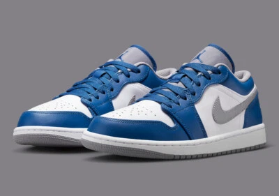 Nike Air Jordan 1 Zapatillas bajas Azul Verdadero Cemento 553558-412 Para hombres y Tallas GS Nuevas Foto 1 de 4