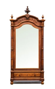 French Antique Renaissance Single Door Armoire Cabinet - Picture 1 of 8