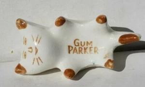 Cat Figurine Lying On Back Gum Parker Whiskers Ceramic Hand Painted Unmarked --- - Picture 1 of 1
