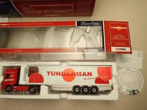 Corgi Ltd Edn CC12902 Scania Topline Fridge Trailer Tunderman Undisplayed - Picture 1 of 19