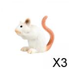 3X Mice Toy Sculptures Mouse Model for Holiday Kindergarten Party Supplies