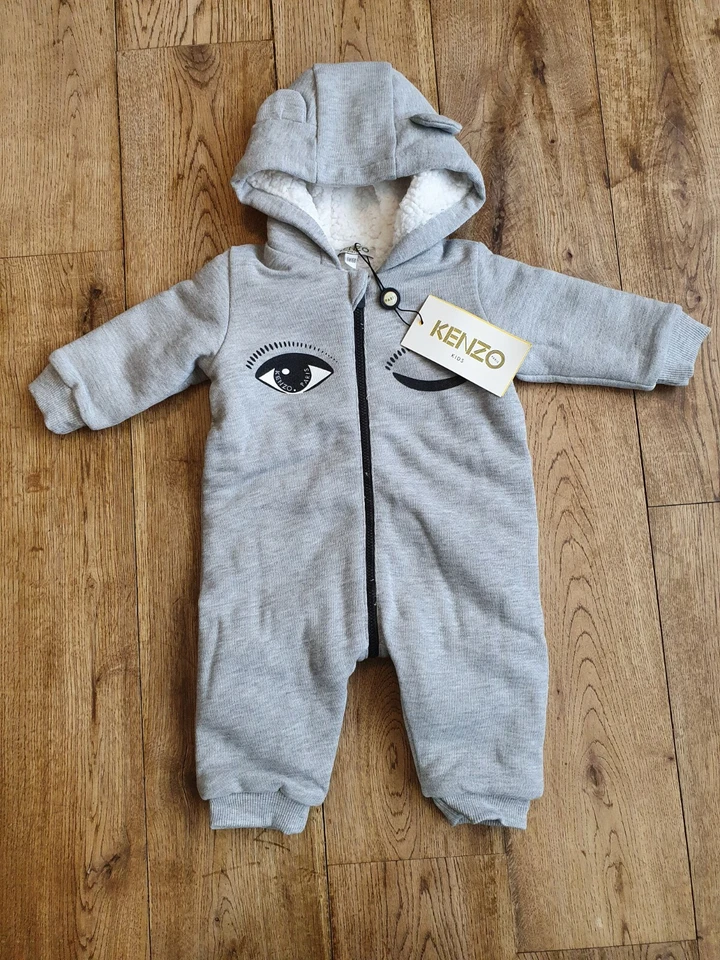 New genuine Kenzo baby grey snowsuit size 6 months - Image 1 of 4