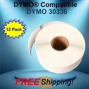 Dymo® Compatible 30336 Waterproof 12 Rolls White Rectangular Shaped EL40 Labels - Picture 1 of 4