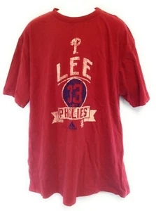 Kids Youth Boys Girls Adidas Philadelphia Phillies Cliff Lee #33 Tee T-Shirt - Picture 1 of 2