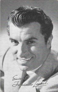 EXHIBIT CO. ARCADE ACTOR CARD 1940's FERNANDO LAMAS!! RARE, POPULAR CARD!!