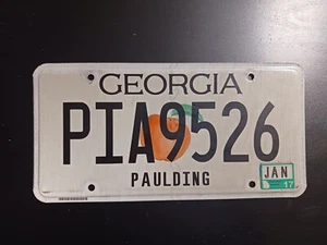 ⭐️Georgia License Plate Paulding County PIA9526 JAN 2014  Used See Photos (P3) - Bild 1 von 4