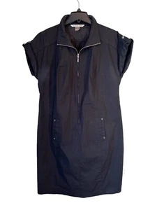 Peter Bogard Womens 3/4 Zip Black Shirt Dress: Size 16 - Picture 1 of 5