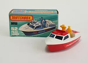 Rarer Matchbox Superfast No. 52, LA Police Launch Superb Mint Condition - Picture 1 of 10