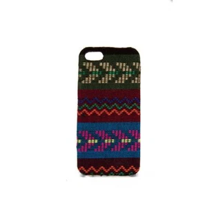 Etui na telefon z tkaniny Case do Apple iPhone 5 / 5s / SE Cover Etui Bumper brązowe - Zdjęcie 1 z 2