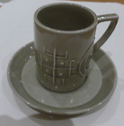 Portmeirion Grey/Green Totem  Coffee Cup/Mug & Saucer by Susan Williams Ellis