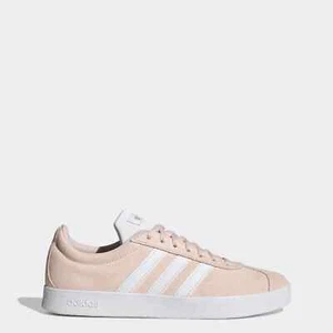 Adidas Women's Vl Court 2.0 Suede Shoes Cloud Pink H06114 NEW without Box - Picture 1 of 5