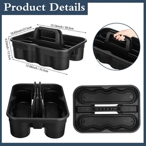 Shower Caddy Bathroom Organizer 6 Pcs Cleaning with Handle Large Plastic - Picture 1 of 12