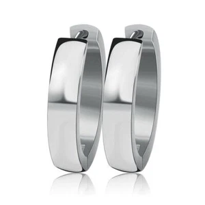 Damen Edelstahl 316 L Ohrringe Klapp-Creolen Gelb Gold Silber Kinder Ohrschmuck  - Picture 1 of 9