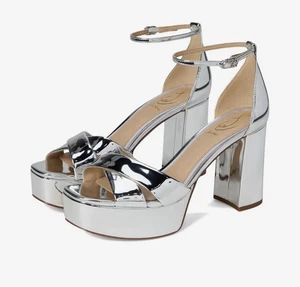 Sam Edelman Jullian silberfarbene Party-Heels Größe 10 M  - Bild 1 von 10