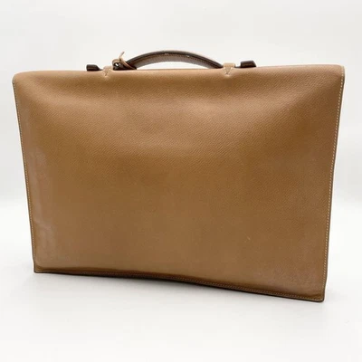 Auténtico maletín de negocios Hermes Kirius Cushvel W37xH28xD4,5 cm accesorio de cuero Foto 1 de 4