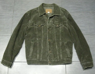 Casaco de caminhoneiro Old Navy verde oliva/marrom veludo desgastado tamanho XL - Imagem 1 de 4