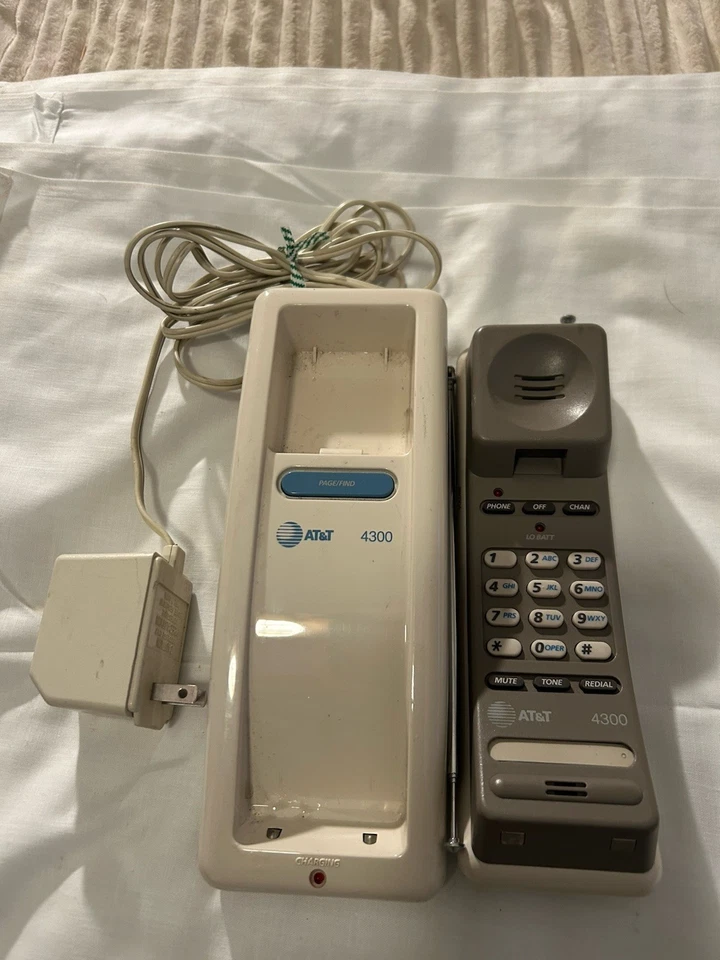 Juego de manos inalámbrico AT&T 4300 de colección con estación base probado y funcionando Foto 1 de 1