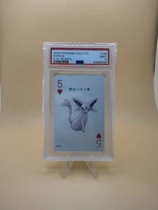 Espeon 5 of Hearts #196A 2000 Pokemon Gold Ho-Oh Playing Card PSA 9 - Picture 1 of 2
