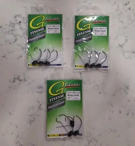 3 Packungen Gamakatsu G-Finesse Wacky Head Weedless 3/16oz Gr. 1/0 schwarz - Bild 1 von 2