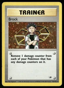 Brock (15) Holo Rare Gym Heroes 015/132 MP - Picture 1 of 2