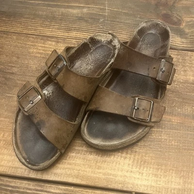Sandalia Birkenstock Arizona Marrón Doble Correa Unisex 42 MUY BIEN USADA Desde 2014 Foto 1 de 4