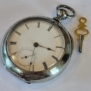 O86 18s 1875 WALTHAM MODEL 1857 KEY WIND “BROADWAY” RUNNING! 150 year old! - Picture 1 of 20