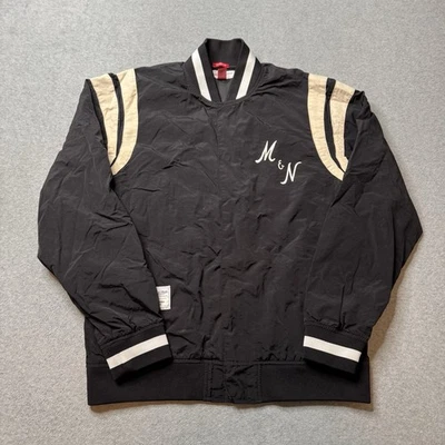 Chaqueta de bombardero Mitchell & Ness para hombre abrigo negro grande acolchado aislante deportivo Foto 1 de 4