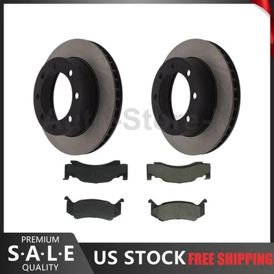 前刹车转子 + 刹车片套装适用于 1980 道奇 RD200 1982 - 1985 道奇 W250 — 第 1/4 张图片