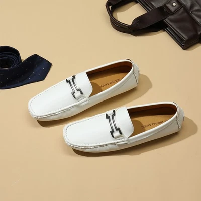 Мужские вождения пенни мокасины лодка Moc носок искусственной кожи повседневные туфли размер - Изображение 1 из 4