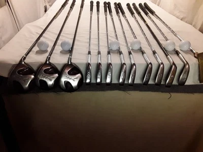 MACGREGOR DRIVER, 3 & 5 WOODS; TITLIEST IRONS SET; WILSON PUTTER; MEN R-H - Image 1 of 4