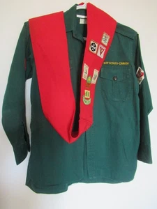 Vintage Kanada Pfadfinder Uniform Hemd Schärpe Verdienstabzeichen Patches - Bild 1 von 9