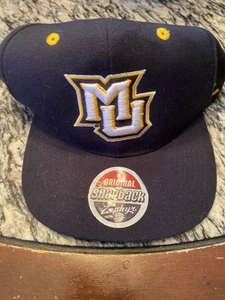 Zephyr NCAA Marquette Golden Eagles Flat Bill SnapBack Hat Blue - Picture 1 of 5
