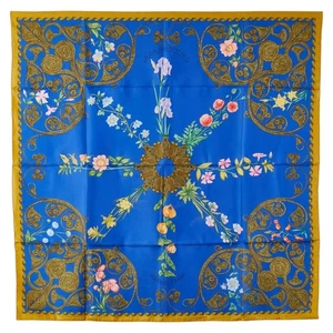 HERMES Calle 90 ARABESQUES arabesque scarf Women 【Used】 - Picture 1 of 6