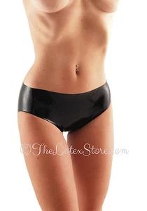 Latex-BIKINIHÖSCHEN / SCHWARZ / (Slip-Höschen) / Made in UK / 100 - Bild 1 von 4