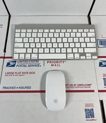 Apple Wireless Keyboard A1314 & A1296 Mouse +Batteries-SAME DAY-WARRANTY **! - Image 1 of 4