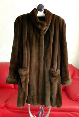 Echtpelz Nerzpelz Mantel Your 6th sense C&A Größe 46 Grün-braune - Bild 1 von 4