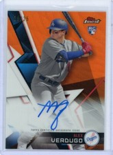2018 Topps Finest Baseball Orange Wave Refractor Rookie Auto #FAAV Alex Verdugo 