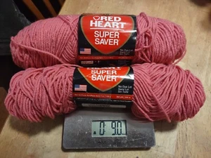 Red Heart Super Saver Yarn-Light Raspberry Lot - Picture 1 of 2