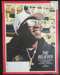 Deion Sanders TIME Magazine October 23 2023 Colorado Buffaloes THE BELIEVER -K20 - Picture 1 of 5