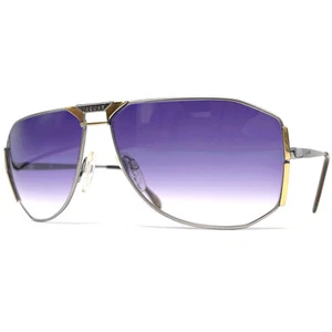 NOS vintage JAGUAR 723 sunglasses - 80's Malta - Large - Gold / Silver / Purple - Bild 1 von 11