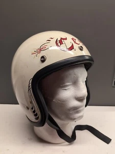 Vintage ARAI Hirotake ? MOTORCYCLE HELMET Japan - Bell Clone - 1966 AMA - Picture 1 of 12