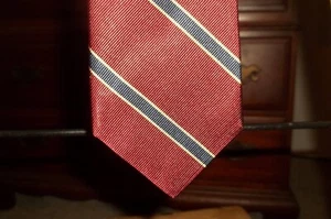 Cremieux Collection Daniel Cremieux Men's Silk Tie Repp Stripes NWT 59x3 USA - Picture 1 of 8