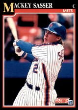 1991 SCORE MACKEY SASSER NEW YORK METS #307