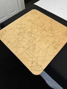 Alien Writing Egyptian Hieroglyphics Burned In Wood Sign. What Does It Say? - Picture 1 of 11