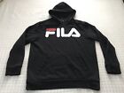 FILA Men’s Black Hoodie Pullover Sweater (Size: Medium / M)